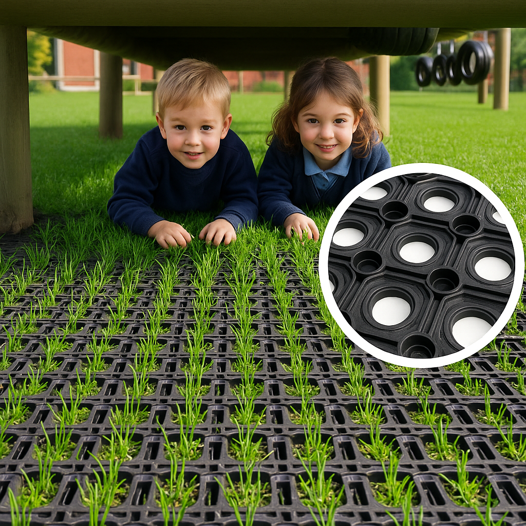 Rubber Grass Playground Safety Mats