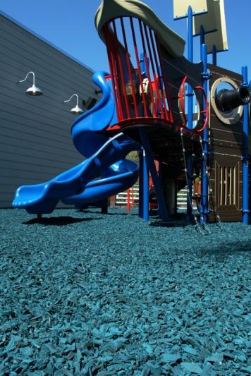 Rubber Play Bark Chippings for Play Areas Safe Surface Rubber Mulch - Slip Not Co Uk