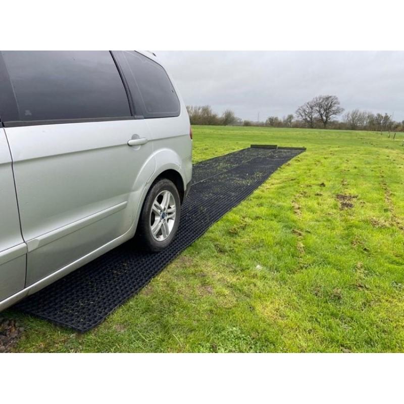 Rubber Grass Mat Roll 1m x 10.5m - Slip Not Co Uk