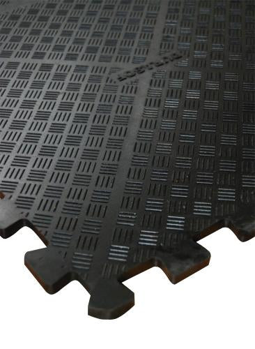 Rubber Interlocking Gym Mats Heavy Duty Flooring Tiles - Slip Not Co Uk