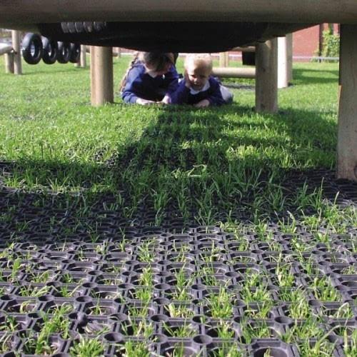 Rubber Grass Playground Safety Mats - Slip Not Co Uk